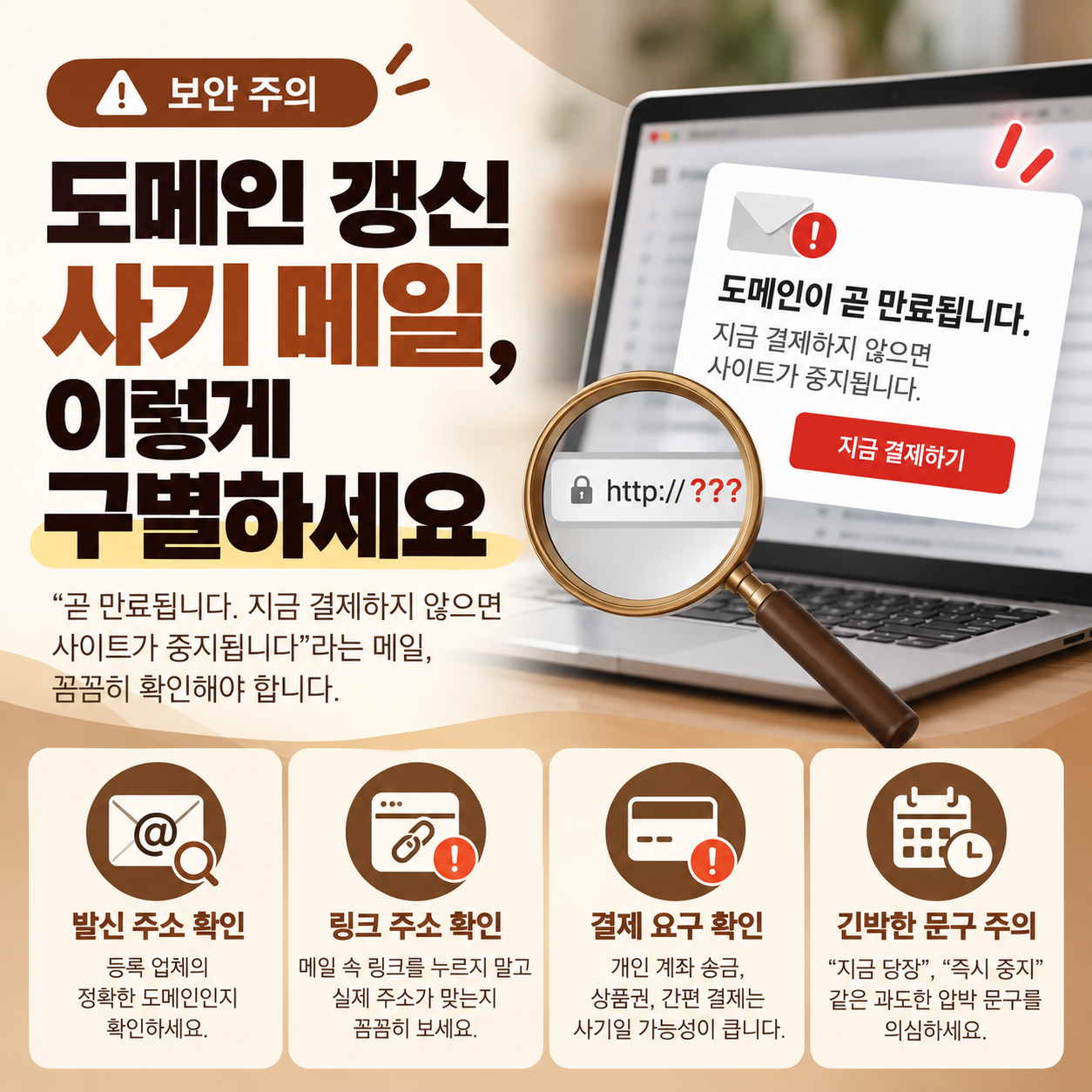 도메인 갱신 구별법